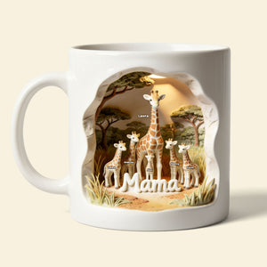 Giraffe Mom Coffee Mug - Personalized Gifts For Mother 02toti100226