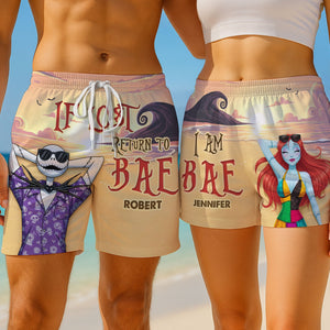 Horror Couple Beach Shorts - Personalized Gifts For Couple 01nati030725