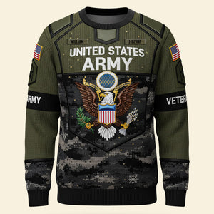 Military Knitted Ugly Sweater - Personalized Gifts For Veteran Ugly Sweater 02PATI051125