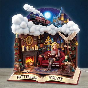 Dreamy Library Scene Acrylic Light Box Personalized Gifts For Book Lovers 01huti031125