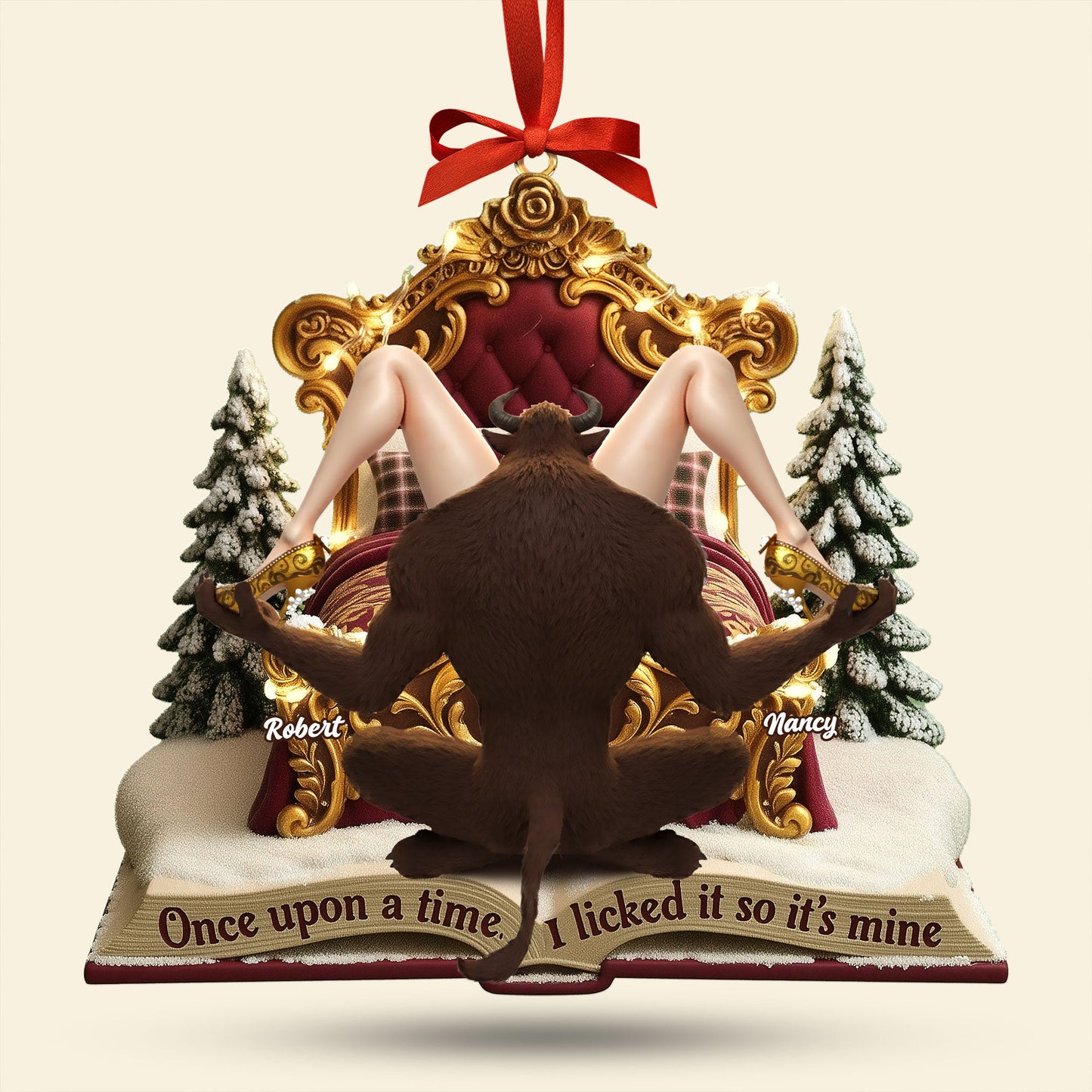 Cheeky Fairytale Couple Ornament - Personalized Gifts For Couple 03tgti220925