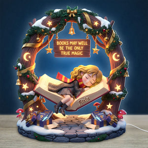 Book Girl Acrylic Light Box - Personalized Gifts For Book Lovers 05pati311025