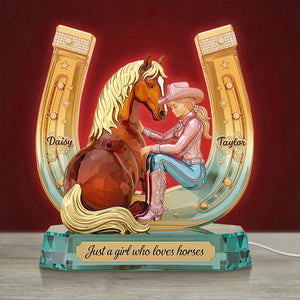 Horse Girl Acrylic Light Box - Personalized Gifts For Horse Lovers 03pgti031225