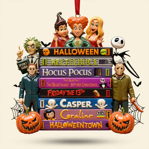 Horror Tape Stack Ornament, Personalized Christmas 02qhti161025