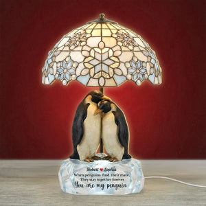 Always Us Penguin Acrylic Light Box – Personalized Gifts For Couples 05NATI100226