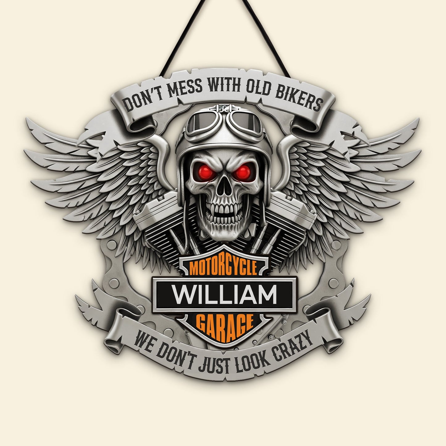 Badass Old Biker Garage Metal Sign - Personalized Gifts For Bikers 02qhti170625