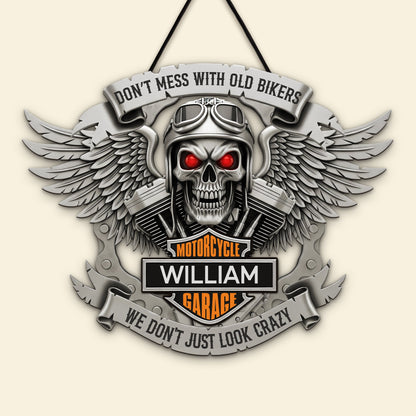 Badass Old Biker Garage Metal Sign - Personalized Gifts For Bikers 02qhti170625