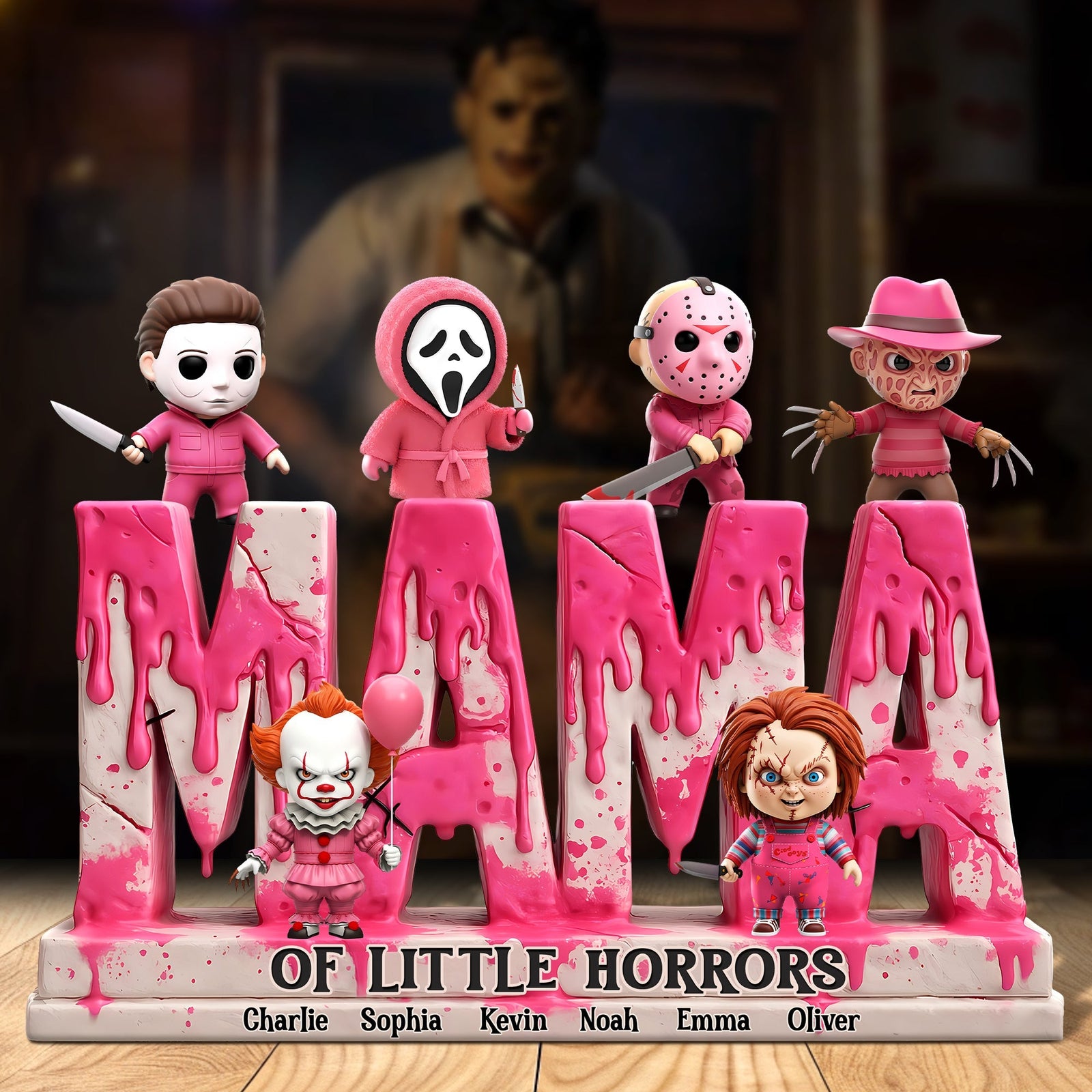 Personalized Gifts For Mom Plaque Mama Of Little Horrors 01qhti140425-Homacus