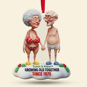Funny Old Couple Ornament - Personalized Gifts For Couple 01nati290825