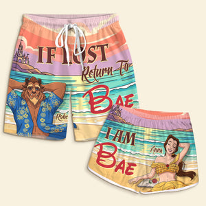 Summer Fairy Tale Couple Beach Shorts - Personalized Gifts For Couple 02nati150725