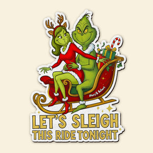 Let's Sleigh This Ride Couple Doormat - Personalized Gifts For Couple 04pgti120925
