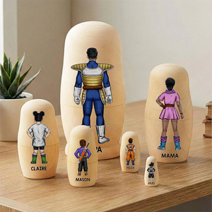 Legend Warrior Family Nesting Dolls - Personalized Gifts For Family Wooden Nesting Dolls 04QHHU080426