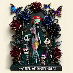 Horror Mom And Kids Acrylic Plaque - Personalized Gifts For Mother's Day Plaque 03NATI240226