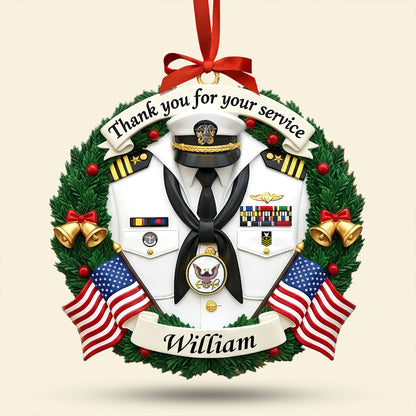 Military Appreciation Christmas Ornament Personalized Gifts For Veterans 03KITI200925