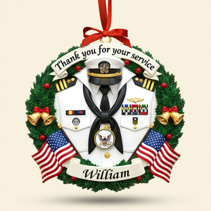 Military Appreciation Christmas Ornament Personalized Gifts For Veterans 03KITI200925