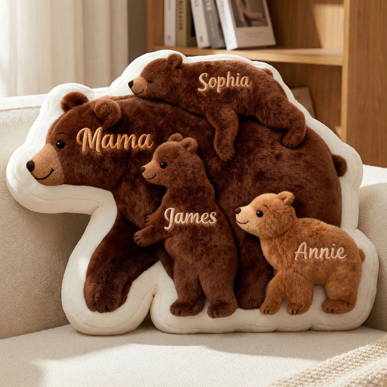 Caring Bear Mom Custom Shape Pillow - Personalized Gifts For Mom 02qhti270226