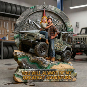 Adventurous Couple Acrylic Plaque, Personalized Gifts For Off-road Couple 04QHTI160126