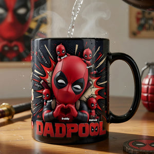 Funny Undead Dad And Kids Magic Ceramic Coffee Mug - Personalized Gifts For Father's Day Magic Mug 05NATI160426