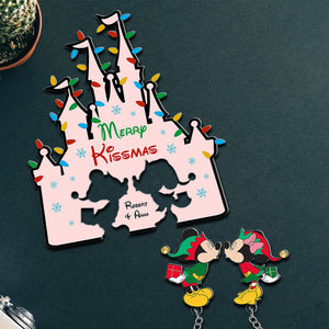 Personalized Christmas Gifts For Couple Key Holder, Merry Kissmas 04kati230824 - Key Holder - GoDuckee