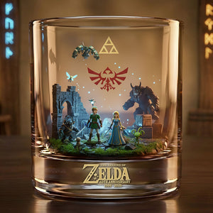 40 Years of Fantasy Adventure Round Glass - Personalized Gifts For Fantasy Lovers 01ohti280226