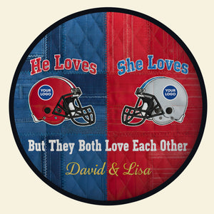 He Loves She Loves Quilted Round Mat - Personalized Gifts For Couple 02huti021025