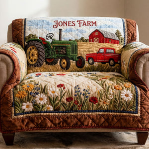 Peaceful Farm Quilted Sofa Cover, Personalized Gifts For Farmers 01QHTI280126