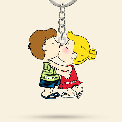 Kissing Couple Keychains - Personalized Gifts For Couple