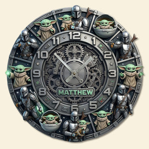 Cosmic Acrylic Hanging Wall Clock - Personalized Gifts For Cosmic Lovers 05huti160326