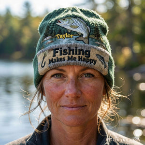 Fishing Bobble Beanie Hat - Personalized Gifts For Fishing Lovers 03pati090126