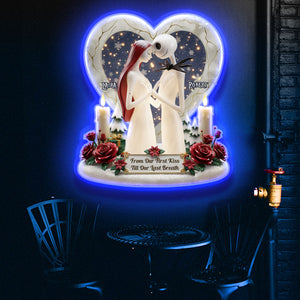 Spooky Couple LED Wall Sign - Personalized Gifts For Couple 01pati200925