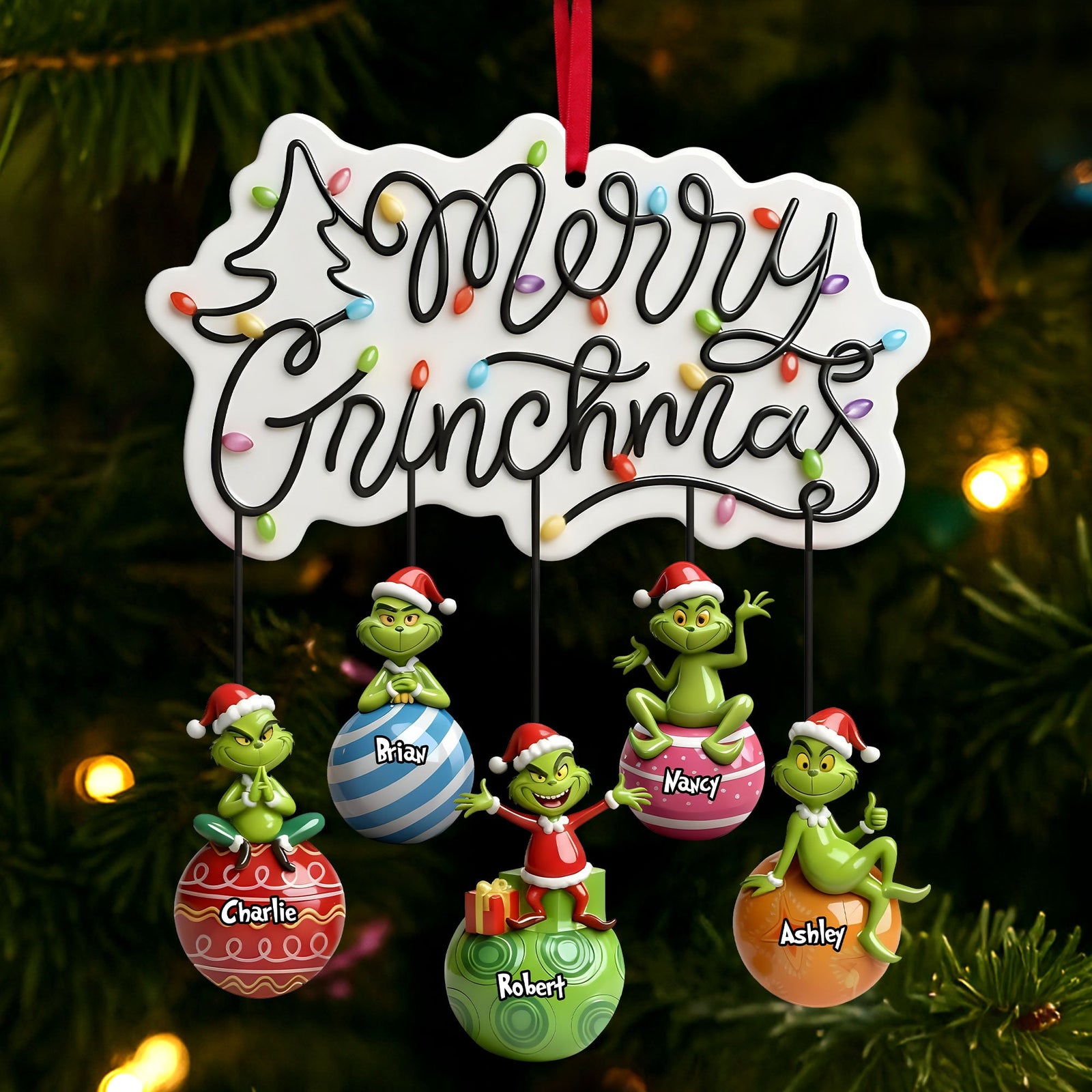 Playfull Hanging Together Ornament, Personalized Christmas Gifts For Family & Friends 02qhti081025