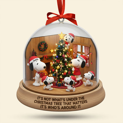 Cartoon Dog Family Christmas Ornament, Personalized Gifts For Family 06qhti170925