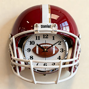 Sport Helmet Hanging Wall Clock - Personalized Gifts For Sport Lovers 04nati201225