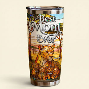 Lion Mom And Kids 20oz Tumbler - Personalized Gifts For Mother's Day Tumbler 04TOTI230226-Homacus