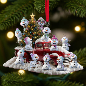 Snowman Family Ornament - Personalized Gifts For Family 04tgti300825