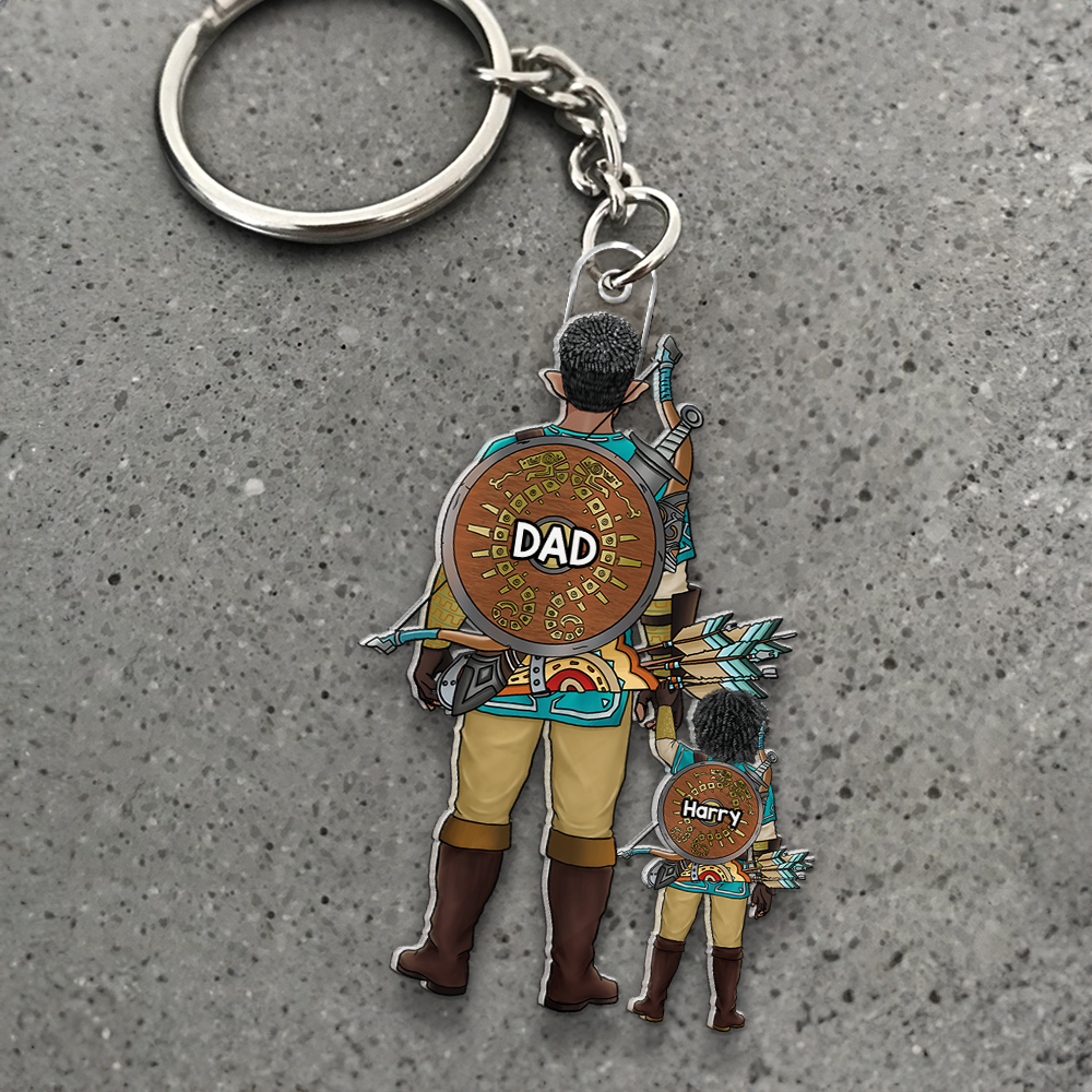 Dad Keychain - Personalized Gifts For Dad 01QHHU070525HG - Keychains - GoDuckee