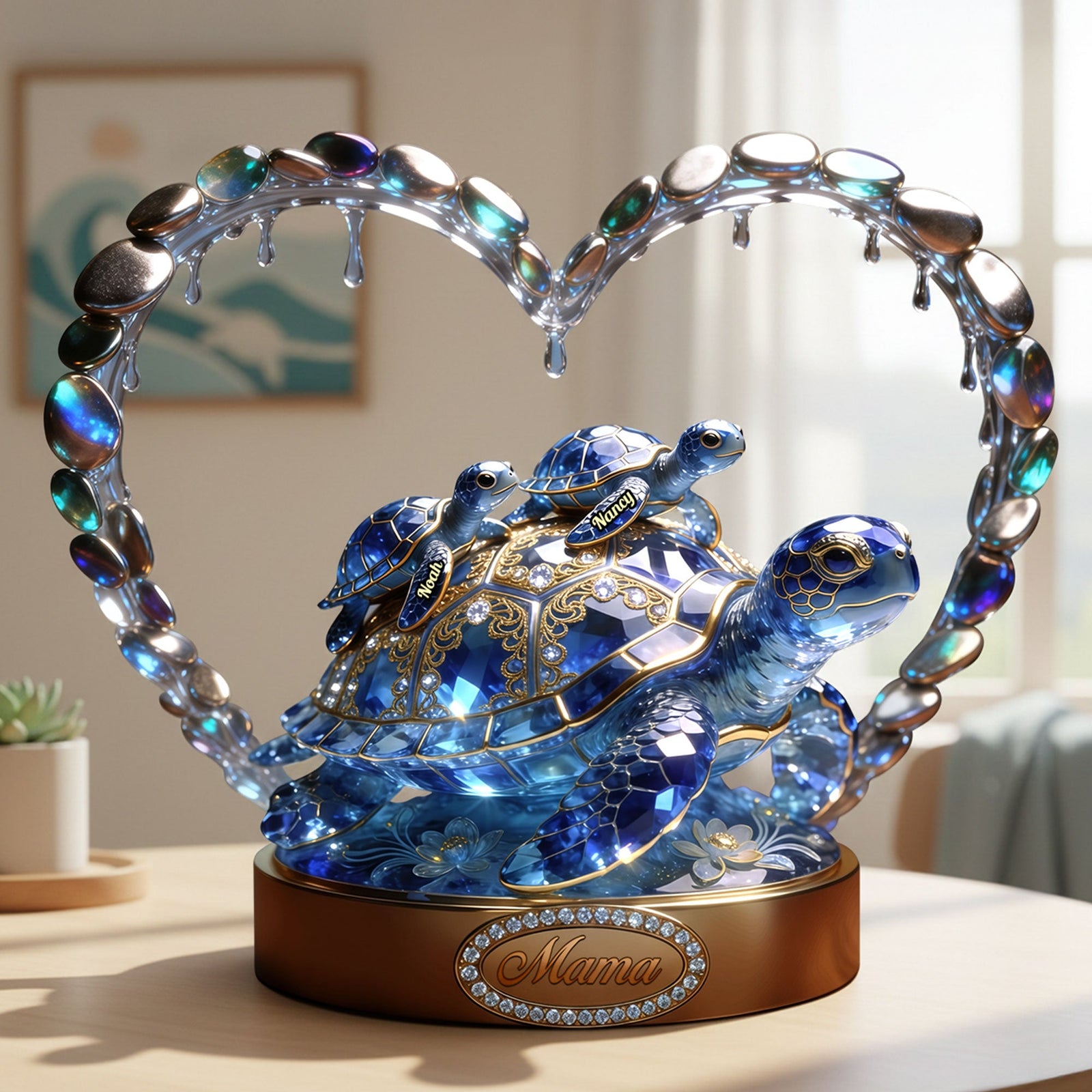 Ocean Turtle Acrylic Plaque - Personalized Gift For Grandma/Mom 05TGTI090226