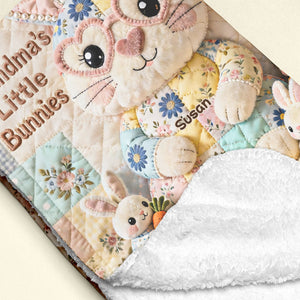 Easter Mom And Bunnies Blanket - Personalized Gifts For Mom Blanket 03NATI250226