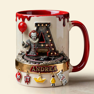 Monstrous Alphabet Initial Letters Accent Mug - Personalized Gifts 02qhti090126