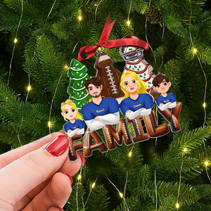Personalized Gifts For Family Love Football Acrylic Ornament 02XQTI311024HG - Ornament - GoDuckee