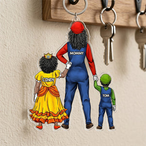Retro Racing Game Keychain - Personalized Gifts For Mother 04qhhu030426