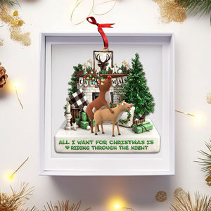 Deer Buck Couple Acrylic Ornament, Personalized Gifts For Couple 03qhti041125