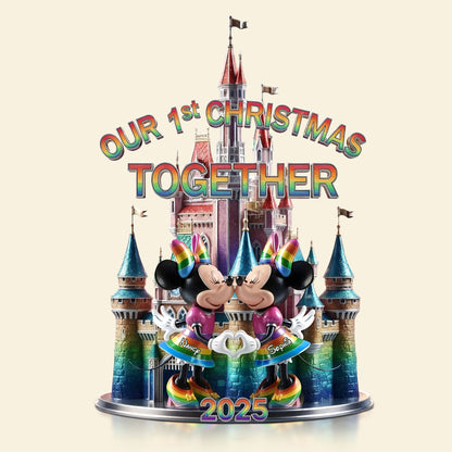 Pride First Christmas Together Acrylic Plaque, Personalized Gifts For LGBT Couple 03qhti051025