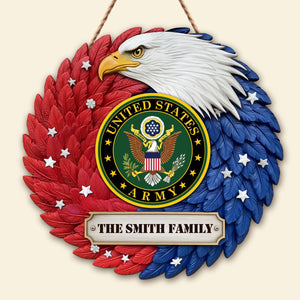 Military Metal Sign - Personalized Gifts For Family 02huti030625