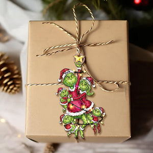 Mischievous Family Tree Ornament, Personalized Gifts For Family 02qhti220925