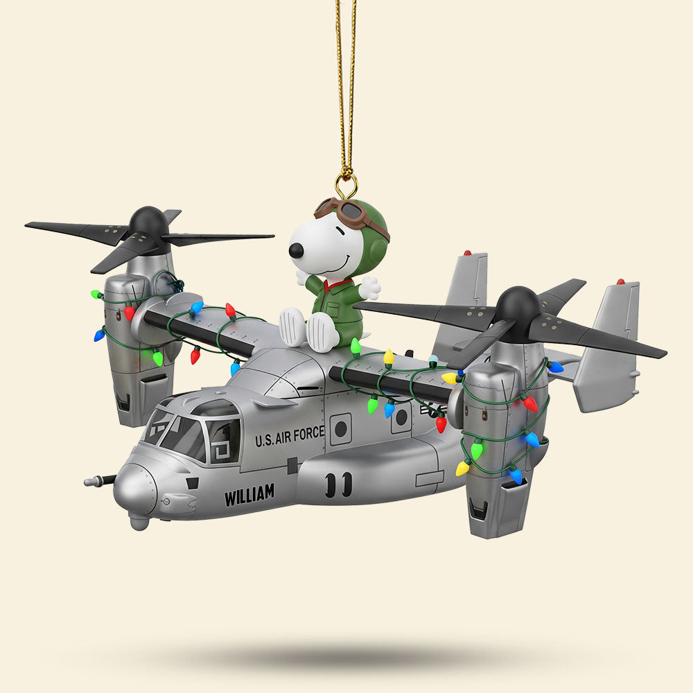 Cute Military Pilot Ornament - Personalized Gifts For Loved Ones 02huti060925
