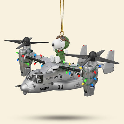 Cute Military Pilot Ornament - Personalized Gifts For Loved Ones 02huti060925