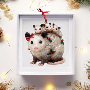 Opossums Mom And Kids Ornament - Personalized Gifts For Mom Christmas Ornament 03NATI071125-Homacus