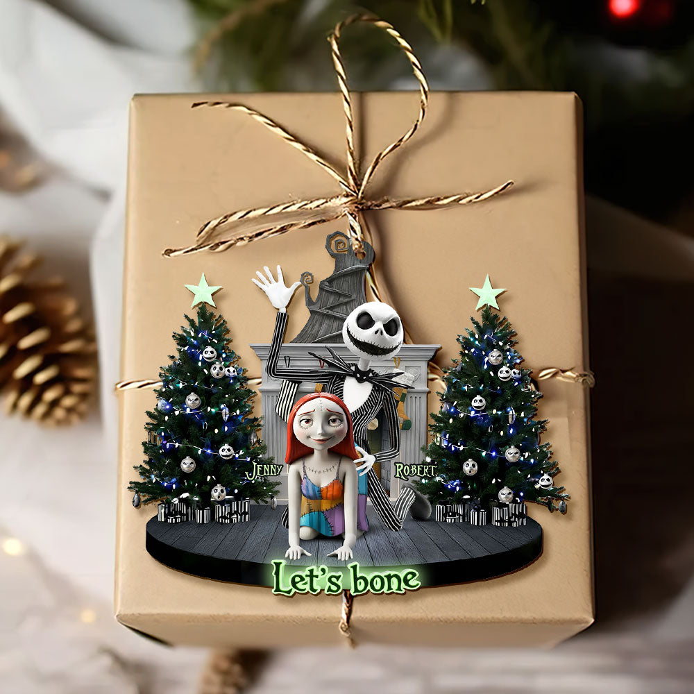 Mischievous Spooky Couple Christmas Ornament, Personalized Gifts For Couple 03qhti190925