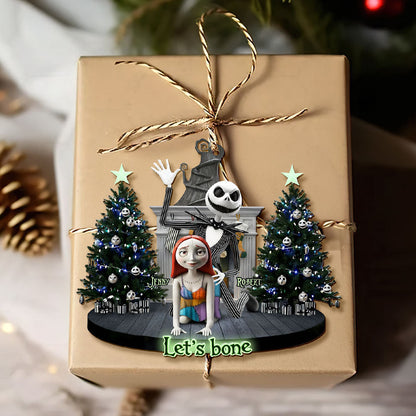 Mischievous Spooky Couple Christmas Ornament, Personalized Gifts For Couple 03qhti190925